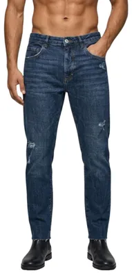 Imagen del producto de Pantalón de chándal para hombre Zara, color mostaza, algodón, talla L