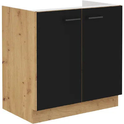 Obrázek produktu pro Dolní skříňka pod dřez 80 MADERA 01 dub artisan / černá