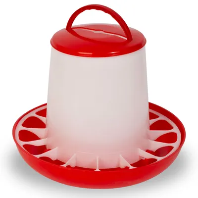 Image de EBERTH Distributeur automatique de nourriture pour volailles avec capacité de 3 kg, mangeoire, Huehnerfutter, Distributeur automatique de nourriture, PP-Copolymer