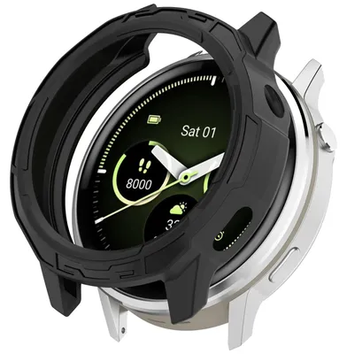 Image de Coque de protection pour montre connectée - Garmin Venu 4 45 mm - Noir - Flexible - Souple - Amortissant les chocs - Plastique