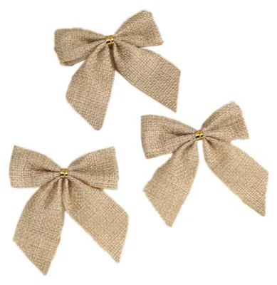 Produktbild von Schleifen Weihnachtsbaum 20 Stück mit Glöckchen Dekoration für Christbaumschmuck Hochzeit Geburtstag Weihnachten 7 x 7,5 cm