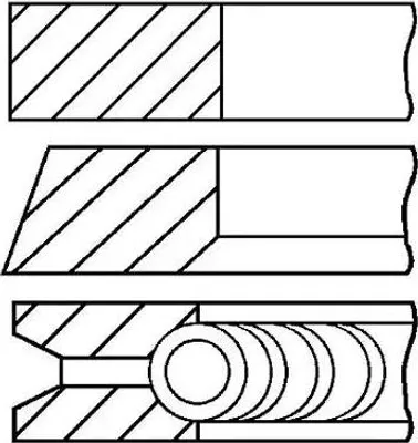 Produktbild von GOETZE ENGINE 08-337300-00 Kolbenringsatz Kolbenringe für RENAULT TWINGO I (C06) CLIO I (B/C57, 5/357) TWINGO I Kasten (S06) RAPID Kasten (F40, G40)
