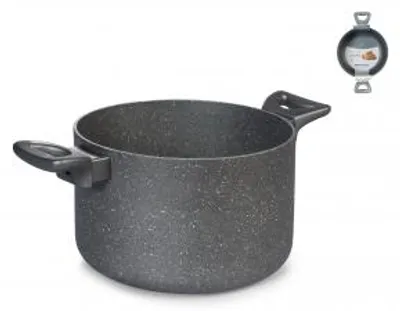 Immagine prodotto di H&H Pentola Antiaderente Stone Grigio Cm 24