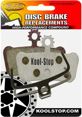 Image de Garniture de frein à disque KOOL STOP emballée en libre-service, avec pinces de fixation, carte de 2 pièces D-293 A, organique, avec alu