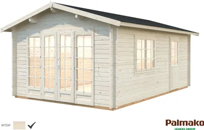 Produktbild von Palmako Gartenhaus Irene 19,0 m² - 44 mm Transparent tauchimprägniert