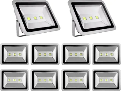 Produktbild von 10pcs 150W LED Fluter Außen Strahler Flutlicht,Greenmigo Kaltweiß Wasserdicht IP65 Super Helles Sicherheitsbeleuchtung für Garten,Hof,Lager,Platz,Plakatwand