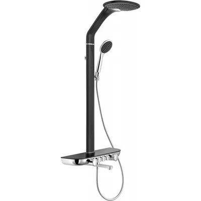Produktbild von copy of Mexen KX05 Brausegarnitur für Aufputzmontage mit Kopfbrause und Thermostatmischer, Weiß - 771500591-20