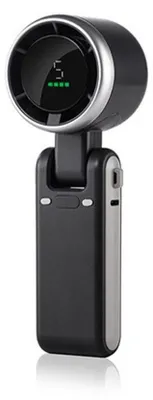 Image de Petit ventilateur rechargeable pour le camping, le sport et les voyages, 5 vitesses, moteur sans balais, 3600 mAh, 12 heures d'autonomie, gris étoilé