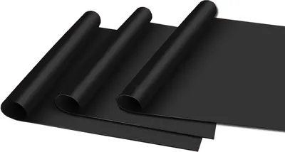 Immagine prodotto di Set da 3 fogli di carta forno riutilizzabile, dimensioni 40x33 cm, carta forno permanente, colore nero