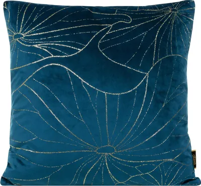 Image de EUROFIRANY | Taie d'oreiller - 45x45 cm - Bleu marine - Velours