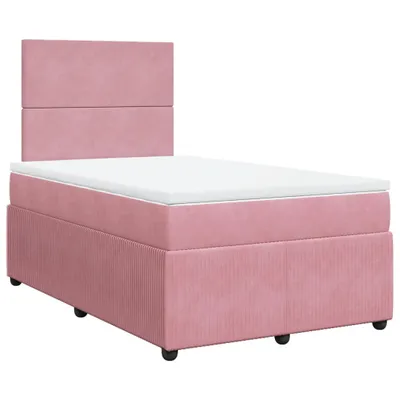 Produktbild von vidaXL Boxspringbett mit Matratze Rosa 120x190 cm Samt