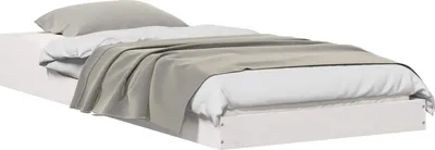 Produktbild von vidaXL Bettrahmen Weiß 90 x 200 cm Massives Kiefernholz