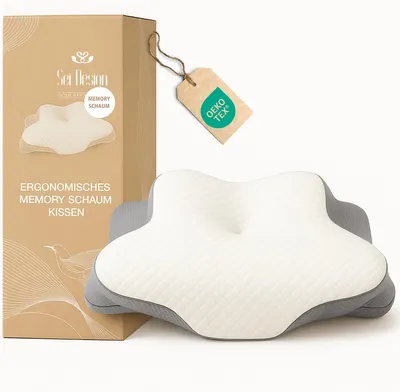 Produktbild von RelaxContur Memory Foam Kissen 60 x 40 cm – ergonomisches Nackenstützkissen mit Cooling & Lyocell-Bezug, ®