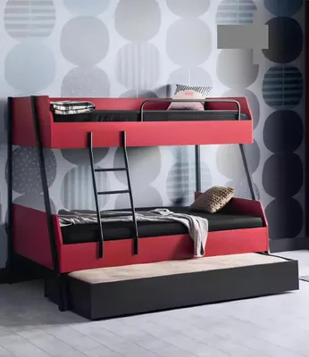 Produktbild von Jugendbett Kinderbett Kids Design Modern Bett Kinderzimmer Holz Betten Möbel Neu