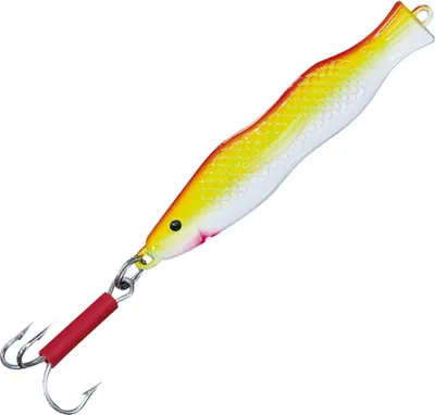 Produktbild von Solvkroken Solvpilk Pilker gelb/rot, Gewicht / Länge / Hakengröße:500g - 18.8cm - Gr. 7/0