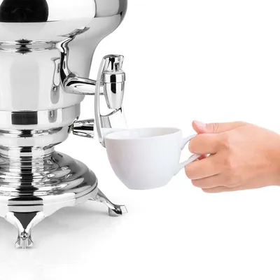Image de BEEM ODESSA + Samovar 3 l acier inoxydable Théière turque électrique 1800 W Théière de 1 l en acier inoxydable avec passoire NOUVEAU : Distributeur avec utilisation d une seule main