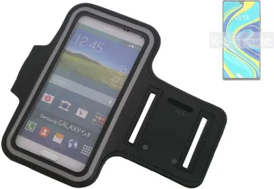 Produktbild von Kompatibel mit Cubot P40 Neopren Jogging Armband Sportarmband Oberarmband schwarz kompatibel mit Cubot P40 mit Reflektor Streifen. Fitness Lauf