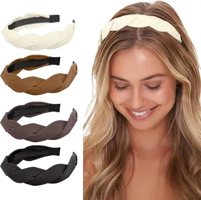 Produktbild von WOVOWOVO Stirnbänder Damen Geflochtenes Haarreifen Set