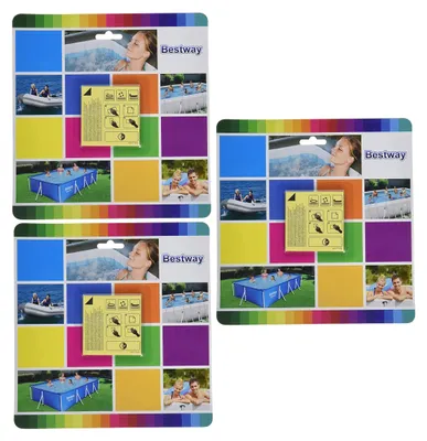 Produktbild von Bestway Wasserfeste, Selbstklebende Reparaturflicken, 6,5 x 6,5 cm, 30 Stück, Blue