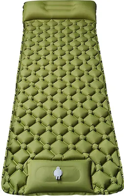 Obrázek produktu pro Ultralehká nafukovací karimatka s integrovanou pumpou a polštářem, na kempování, pláž, 193×58 cm