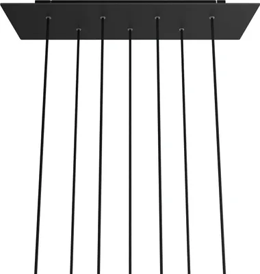 Produktbild von Creative Cables Krovnre7f103 Xxl Rose-one Rechteckiges Mattschwarzes Rosen-set  675 x 225 mm  675 x 225 mm