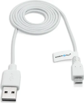 Produktbild von Energmix Flipper USB A zu Micro USB Kabel (Doppel USB) weiß 1 Meter