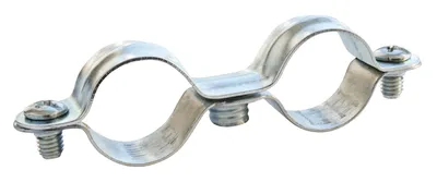 Produktbild von SOMATHERM FOR YOU – Doppelte Befestigungsschelle – Vernickelter Stahl – Für Rohre mit Ø 16 mm – Packung mit 100 Stück