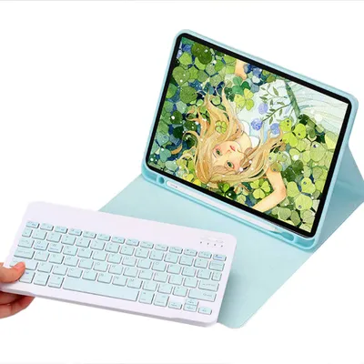 Zdjęcie produktu dla Etui z klawiaturą Bluetooth i uchwytem na rysik do Apple iPad AIR 4/ Pro 11 2020 (Niebieskie)