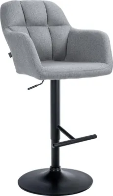 Produktbild von Verstellbarer Barhocker aus Stoff – Hocker – 360° drehbar, hoher Sitzkomfort