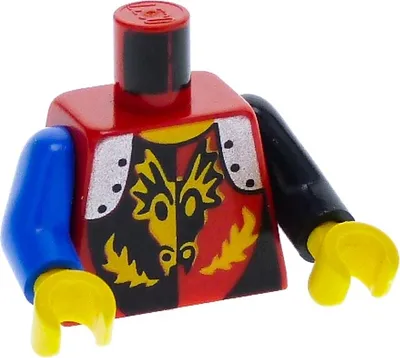 Produktbild von 1x Lego Torso Minifigur Ritter Castle Dragon Knights rot Drachen Kopf 973pb0074c02