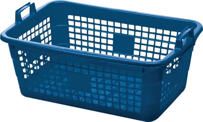 Produktbild von Lockweiler Tragekorb Polyethylen blau 45l 620x425x250mm - 390/62
