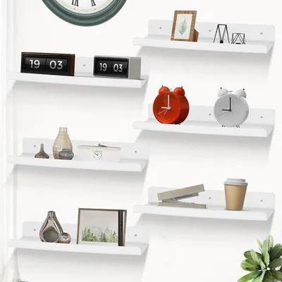 Productafbeelding van Wandplanken - multifunctioneel - Set van 6 - Acryl - 30 x 10 x 4 cm