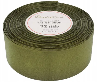 Produktbild von PassionRoom Satinband Dekorativ Handarbeit 38mm 32m Olivgrün