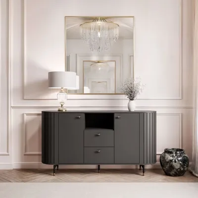 Produktbild von Kommode ELODIE Schwarz 150 2D2S