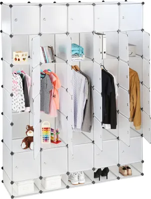 Obrázek produktu pro relaxdays 10024527_50 relaxdays Kleiderschrank transparent