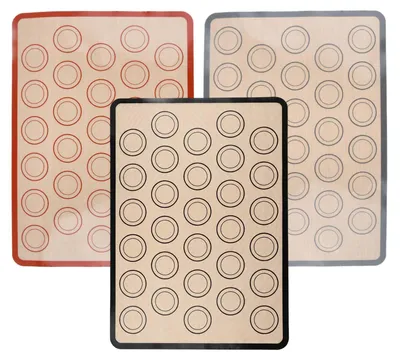 3er-Set Silikon-Backmatten, antihaft, 42x29,5 cm, bis 230 °C