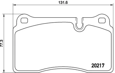 Produktbild von Brembo Bremsbelagsatz, Scheibenbremse Vorderachse P 44 018