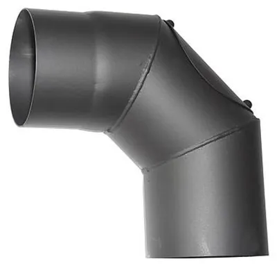 Produktbild von Bogen HS.CO 090/150/1,5 mm, mit Reinigungsöffnung, Rauchrohr, Rauchrohrbogen zum Verbinden von Rauchrohren
