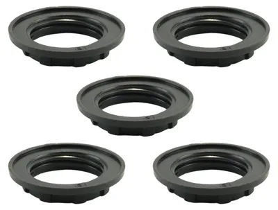 5x E14 Lampenring Außenring Schwarz Kunststoff 27/43 mm