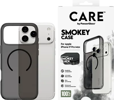 Obrázek produktu pro PanzerGlass CARE™ by ® Smokey Case w. Black MagSafe iPhone 17 Pro Max, Obal, Apple, Apple - iPhone 17 Pro Max, Černá