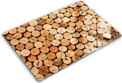 Produktbild von Glasschneideplatte - Herdabdeckplatte - 80x52 cm -Schneidebrett - Spritzschutz -Weinstaumuster