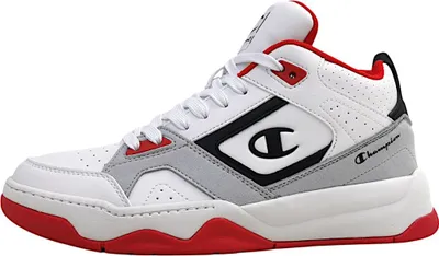 Image de Champion Overtime Mid, chaussures de sport à lacets, blanches, taille 47,5