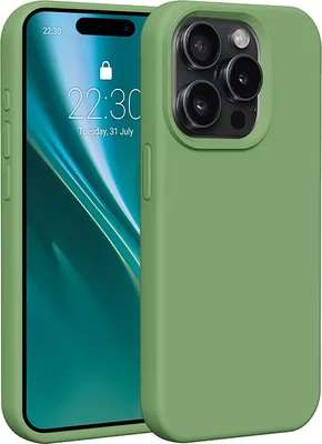 Zdjęcie produktu dla Nakładka Etteri Silicone Case do iPhone 15 Pro 6,1" jasnozielona