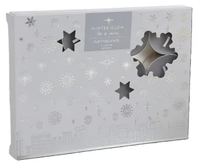 Image de 12 bougies chauffe-plat parfumées Pomme Cannelle Hiver Noël Bougies Décoration