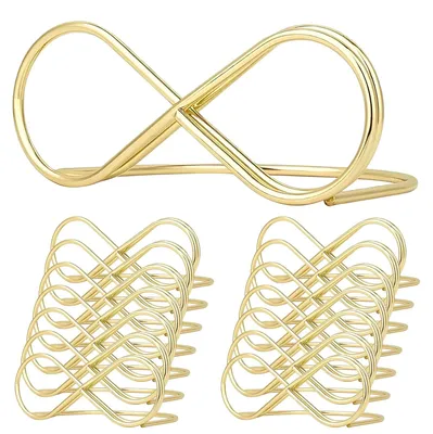 Tischkartenhalter Gold 15 Stück aus Metall für Hochzeit & Geburtstag