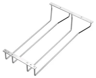 Productafbeelding van Onderkast Wijnglas Houder met 2 Rijen Chroom 35 cm
