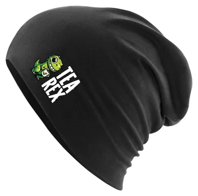 Produktbild von Huuraa Beanie Tea Rex Dinosaurier Black One Size Baumwolle und Elasthan Mütze Geschenkidee