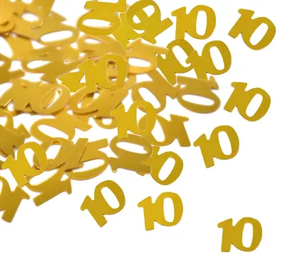 Produktbild von Goldene Konfetti für das 10-jährige Jubiläum, Tischdekoration und Partydekoration