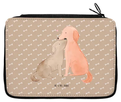 Produktbild von Mr. & Mrs. Panda Bleistiftetui Hunde Liebe - Hundeglück - Geschenk, Herz, Schreibmappe, Sprüche, Verliebt, Kuscheln, Mäppchen, Schuletui, Hund, Federtasche, Federmäppchen