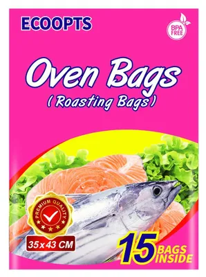 Ovenzakken zum Braten, 15 Stück, 35x43 cm, BPA-frei